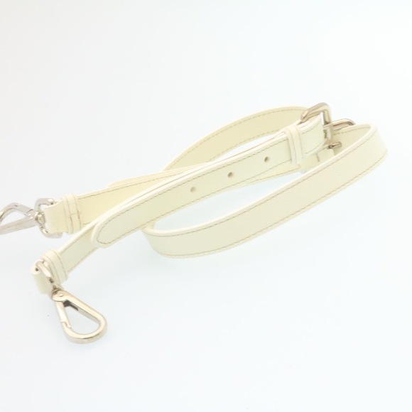 PRADA 2Way Shoulder Bag Hand Bag Canvas Yellow White Auth ar6192 - Picture 12 of 16